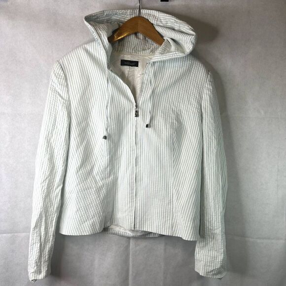 Willi Smith Striped Full Zip Hooded Lightweight‎ Jacket Size Medium - Picture 9 of 10